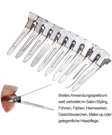 Alligator Clips Metal Alligator Curl Clips Duck Bill Hair Clips Silver Hair Clips with Storage Box Alligator Curl Hair Clips for Hairdressing Salon Hairdressing DIY 60 Pieces - Buy Online on GoSupps.com