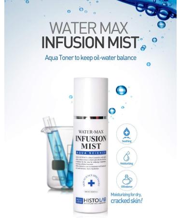 HISTOLAB Water-Max Infusion Mist (1200ml/40.6fl.oz) | for Dry & Dehydrated Skin | Hydrating & Soothing Facial Spray Treatment - Buy Online on GoSupps.com