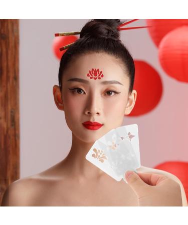 FOMIYES Face Paint Stencils Ancient Chinese Face Paint Stencil Stencil Makeup Forehead Stencil with Finger Puff - Buy Online on GoSupps.com