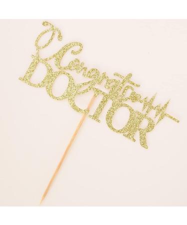 Congrats Doctor Cake Topper 2023 Doctors Graduation Cake Decor Medical School Grad Party Decorations Gold Glitter - Buy Online on GoSupps.com