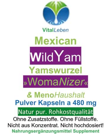 Mexican Wild Yam Root 360 Capsules | Natural Support for Menstruation Hormonal Balance & Mood Swings - Pure & Additive-Free - Buy Online on GoSupps.com