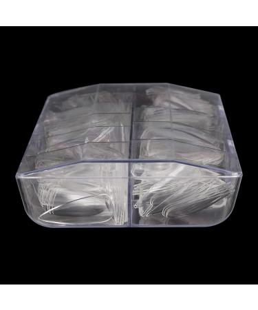 Stiletto Clear Nail Tips 500PCS Full Cover Acrylic Nails with Case for Nails Salon - Buy Online on GoSupps.com