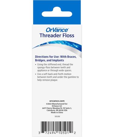 Threader Floss for Braces Bridges & Implants - 30 Count Pack of 3 | Easy & Effective Plaque Remover | On-The-Go Floss - Buy Online on GoSupps.com
