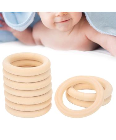 WOOXGEHM 10 Unfinished Wood Baby Bite Rings DIY Craft Toys & Jewelry Safe & Natural Teething Solutions (65mm) - Buy Online on GoSupps.com