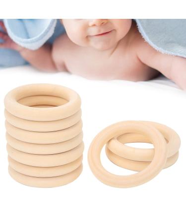 10pcs Wood Baby Teething Rings - Unfinished Circles for Crafts & Pendant Connectors - Buy Online on GoSupps.com