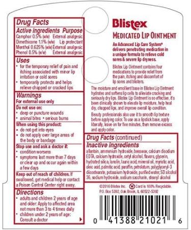 Buy Blistex Medicated Lip Ointment 0.21 oz - Soothing Relief for Dry Lips | International Shipping Available - Buy Online on GoSupps.com