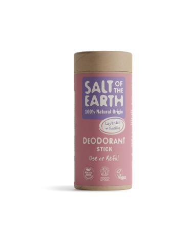 Salt Of the Earth Natural Deodorant Stick Refill Lavender & Vanilla Vegan Long Lasting Protection Leaping Bunny Approved Made in The UK 75 g