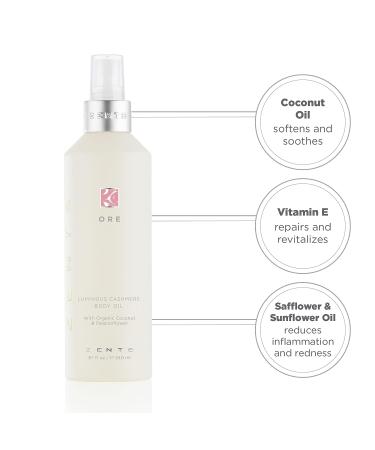 Zents Luminous Cashmere Body Oil 8 fl oz - Soften & Moisturize Skin with Vitamin E & Organic Coconut Oil - Buy Online on GoSupps.com