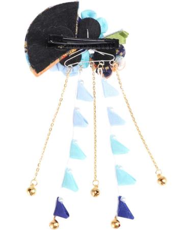 LALAFINA Girls Hair Accessories Flower Hair Clips 1pc Japanese Hair Clips Kimono Flower Hairpin Tassel Headdress Fans Shape Barrettes Hanfu Headwear for Women Blue Flower Hair Clip Flower Hair Clip - Buy Online on GoSupps.com