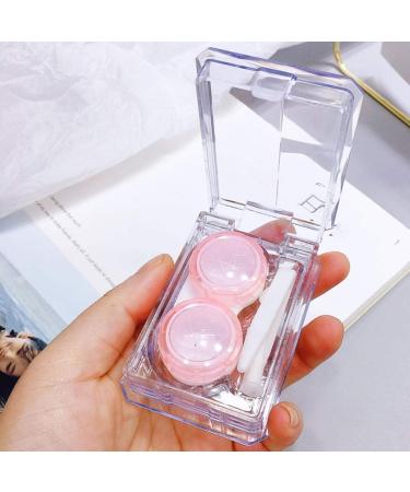 Exceart Decorative Lens Container - Cute 2-Piece Travel Kit for Contacts | White & Pink Mini Storage Box - Buy Online on GoSupps.com