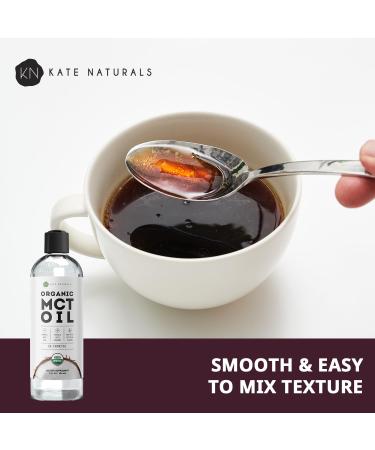 Kate Naturals MCT Oil for Coffee. Pure Coconut MCT C8 and C10 Oil (8oz Organic Unflavored) 8.00 Fl Oz (Pack of 1) - Buy Online on GoSupps.com