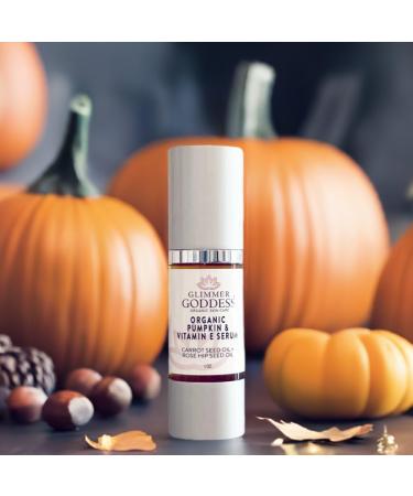 Glimmer Goddess Organic Face Serum - Pumpkin & Vitamin E 1 oz | Hydrating & Nourishing Skincare for All Skin Types - Shop Now - Buy Online on GoSupps.com