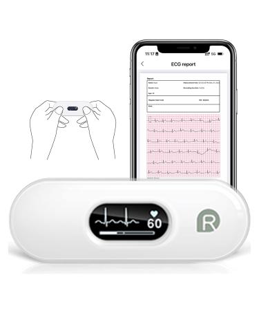 Wellue DuoEK-S Personal ECG Monitor Bluetooth Wireless Portable Device with 0.96 inch OLED Screen for 30s - 5 Min Monitoring and APP for iOS & Android - Buy Online on GoSupps.com