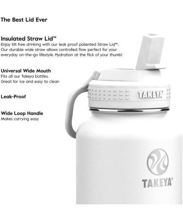 Takeya Actives Insulated Stainless Steel Water Bottle with Straw Lid  32 Ounce  Blush Blush 1 Count (Pack of 1) - Buy Online on GoSupps.com