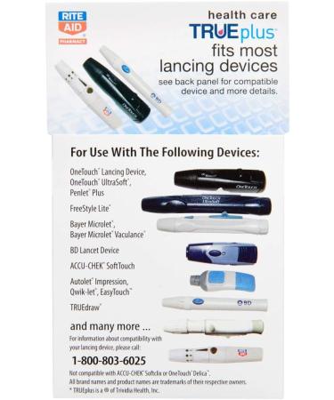 Rite Aid Lancets 28 Gauge 100ct - Reliable and Convenient Blood Glucose Testing - Buy Online on GoSupps.com