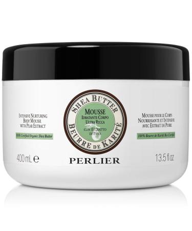 Perlier Intensive Nurturing Shea Butter Body Mousse with Pear, 13.5 fl. oz. Pear 13.5 Ounce