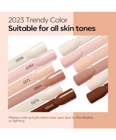Modelones Gel Nail Polish Kit with UV Light 48w Led Lamp Starter Kit 6 Colors Nude Neutral Gel Polish Soak Off UV Gel Nail Polish Set Base & Top Coat Professional Tools For Beginners At Home Nail Curing Gift - Buy Online on GoSupps.com