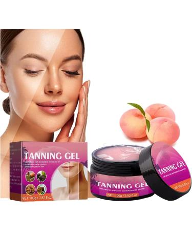 Extreme Dark Intensive Tanning Luxe Gel Peach/Watermelon Tanning Gel Extreme Dark Intensive Tanning Intensive Tanning Luxe Cream Dark Tanning Gel Achieve A Natural Tan Skin (Peach)