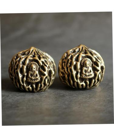 Shop Bcoath 2-Piece Brass Fitness Handball & Walnut Ornament - Handmade Chinese Decor for Adults | Unique Small Desktop Decoration - Buy Online on GoSupps.com