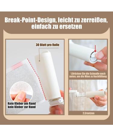Travel-Ready Green Lint Roller | 90 Sheets + 2 Refill Rolls | Essential Handbag Accessory for Pet Hair Removal - Buy Online on GoSupps.com