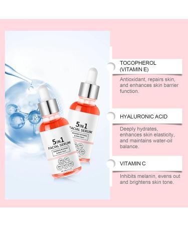  Dgayaeic 5-in-1 face serum reduces wrinkles and dark spots 30ml repairing liquid drops moisturizing face oil skin brightening oil improves complexion. - Buy Online on GoSupps.com