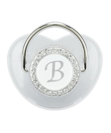 Baby Pacifier Silicone Silicone Baby Pacifier for Toddlers 6-18 Months (Letter B)