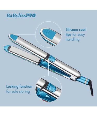BaBylissPRO Nano Titanium Stainless Steel OPTIMA Flat Iron 1-1/4" Wide Midnight Blue - Buy Online on GoSupps.com