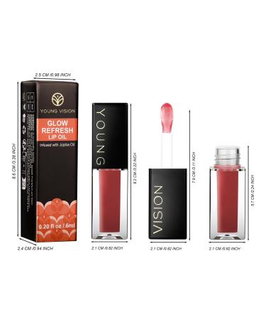 YOUNG VISION Lip Glow Oil - Moisturizing Lip Gloss with Jojoba Seed Oil for Plump Luscious Lips - International Shipping Available - Buy Online on GoSupps.com