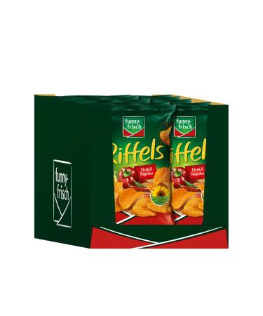 Funny-Frisch Riffels Chili and Paprika pack of 10 (10 x 150 g) Chili & Paprika