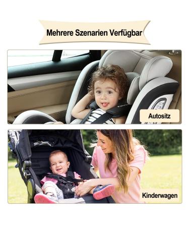 Buy Aipinqi Baby Head & Neck Pillow - Soft Bio Cotton Adjustable Stroller & Car Seat Travel Pillow for Toddlers (Gray & White) - Buy Online on GoSupps.com