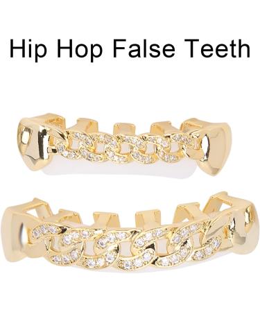 Denture Sets Dental Decorative Brackets Hip Hop Dental Supports Hip Hop Dental Decorations(Gold) - Buy Online on GoSupps.com