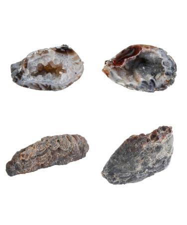 Natural Magic Gemstone Ore Drusy Quartz Slice Natural Agate Cluster Stones ZJGIDTEM (Color : 2.5-5cm)