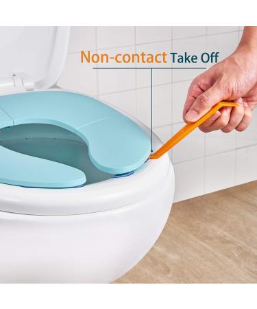 Folding Travel Potty Seat for Boys and Girls | Fits Round & Oval Toilets | Non-Slip Suction Cups | Aqua - Buy Online on GoSupps.com