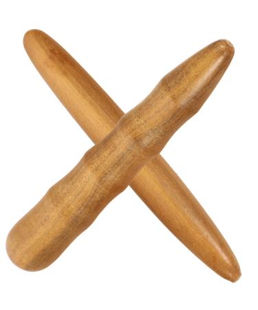 Orfofe 2st acupress stable facial tool Tool for the reflex zone massage made of wood ears massage tab foot massage tools feet scraping neck and shoulders HOLZ Massage 11.5x1.5cm light brown
