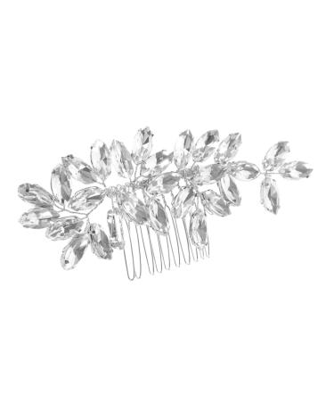 FOYTOKI Crystal Hair Accessories Hair Side Comb Hair Accessories for Women Bridal Hair Comb Wedding Bride Hair Accessories Hair Accessories for Wedding Sparkly Hair Comb Wedding Hair Comb