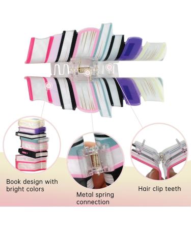 Book Hair Claw Clip Book Stack Hairclips Bookish Inspired Hairclip Hairclip for Bookgirlies Teacher Appreciation Gift for Thick Thin Hair (2pcs-a) - Buy Online on GoSupps.com