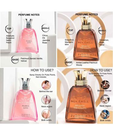 Perfume gift set for men and women| Floral Love and Million Thoughts Perfume|Gift For Couple Premium Luxury Perfume| Fragrance Spray-Set of 2| Eau de Parfum-200 ml (3.38 fl oz) - Buy Online on GoSupps.com
