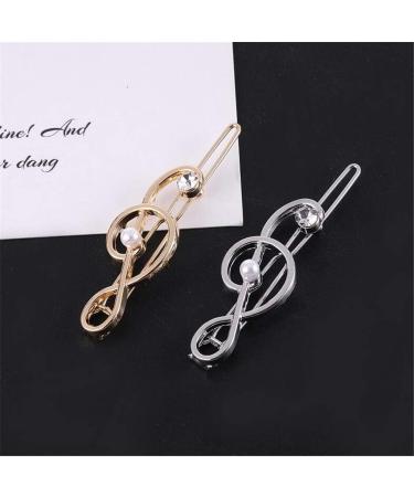 4x Dainty Hairpin Clip Music Note Hair Snap Clamp Womens Girls Headwear - Buy Online on GoSupps.com