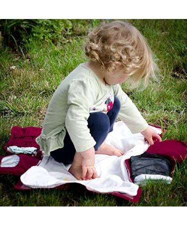 BALU Diaper Bag with Integrated Baby Pad - Waterproof & Washable Organizer - Soft Flannel - Pepeacoat Blue - Ideal for On-the-Go Parents - Buy Online on GoSupps.com