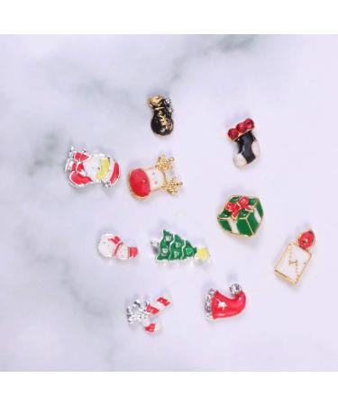 LEORX 2 Box Christmas Nail Jewelry 3D Colorful Metal Nail Studs Rhinestone Nails Art Decoration for Women Girls - Buy Online on GoSupps.com