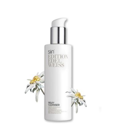 Siin Milky Cleanser - Cleaning gel for pore depth vegan facial cleaning - Effective removing make -up - with antioxidant tea smoke Ginseng Edelweiss Nonifrucht Gojibere - for all skin types