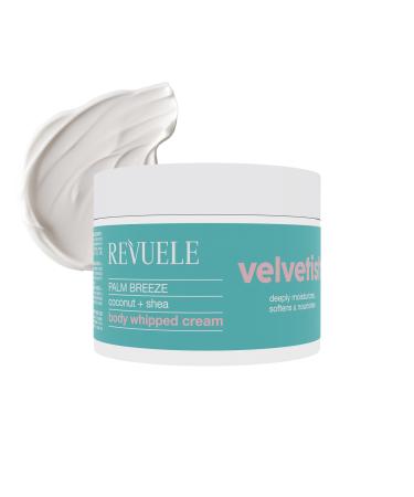 REVUELE Cr me Corps Fouett e Palm Breeze Noix de Coco et Karit Hydratation Profonde Nutrition Intense Peau Douce Velout e et Lumineuse 300 ml