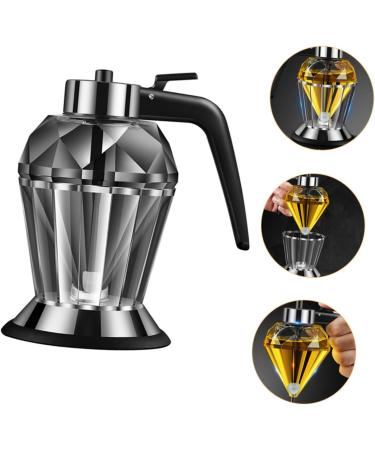 Zerodeko Oil Can Olive Oil Pot Oiler Soy Sauce Bottle Soy Sauce Dispenser Olive Oil Jar Kitchen Oil Dispenser Cruet Bottle Oil Press Glass Bottle Oil Storage Vinegar Bottle Stainless Steel 15X8.5X8.5CM Black - Buy Online on GoSupps.com