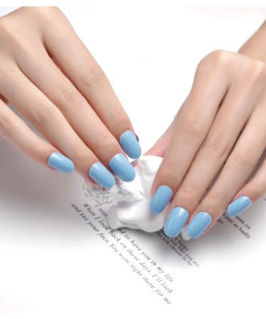 TrueShei 20PC UV Gel Strips - Light Blue Self-Adhesive Nail Film & Stickers | Gellack Wraps for Gorgeous Nails - Buy Online on GoSupps.com