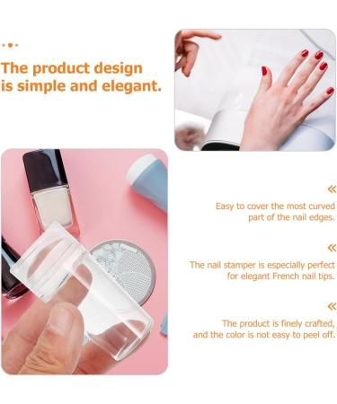 Healeved 3 Sets Nail Art Silicone Stamp Nail Stencils for Nail Art Reusable Silicone Spatula Turner French Tip Nail Tool French Nail Stamper Nail Stamp Kit Plastic Miss Template Frosted - Buy Online on GoSupps.com