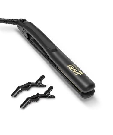 JINRI Hair Straightener Titanium Plate 200 0.8 Inch Mini Flat Iron Perfect Travel Size Hair Straightener Dual Voltage Suitable for All Hairstyles