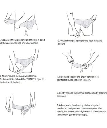 Samnuerly Adjustable Inguinal Hernia Belts for Men - Left & Right Side Support - Comfortable Stripped Design - Buy Online on GoSupps.com