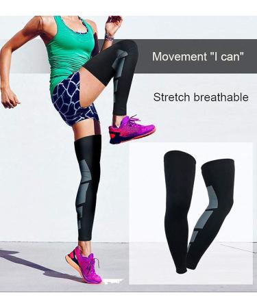 Dexlary Long Compression Knee Sleeves for Men and Women - Green, Large - Ideal for Basketball, Cycling, Sports, and Arthritis Support - Buy Online on GoSupps.com