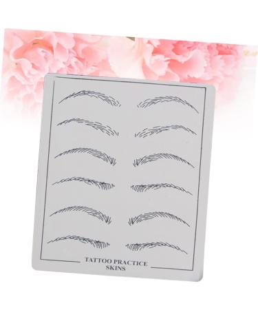  Beatifufu Realistic Eyebrow Training Skin 6 Pieces Double Sided For Microblading Training Artistic Development - Buy Online on GoSupps.com