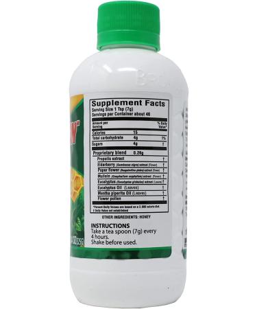 Broncolin Honey Syrup with Propolis & Natural Plant Extracts Refresh Your Throat with Elderberry Eucalyptus & Peppermint Oil 11.4 Oz Bottle Ship Internationally - Buy Online on GoSupps.com